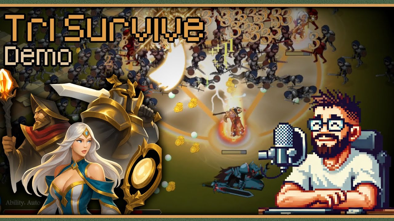 JSoothingPixels's tweet card. Tri Survive (Demo) - Triple Trouble in the Bullet Hell