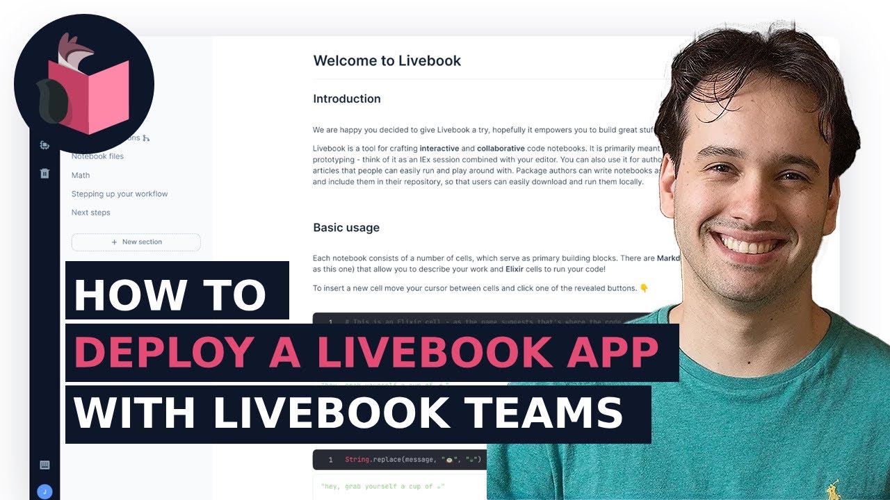 coder_bob's tweet card. How to deploy a Livebook app with Livebook Teams