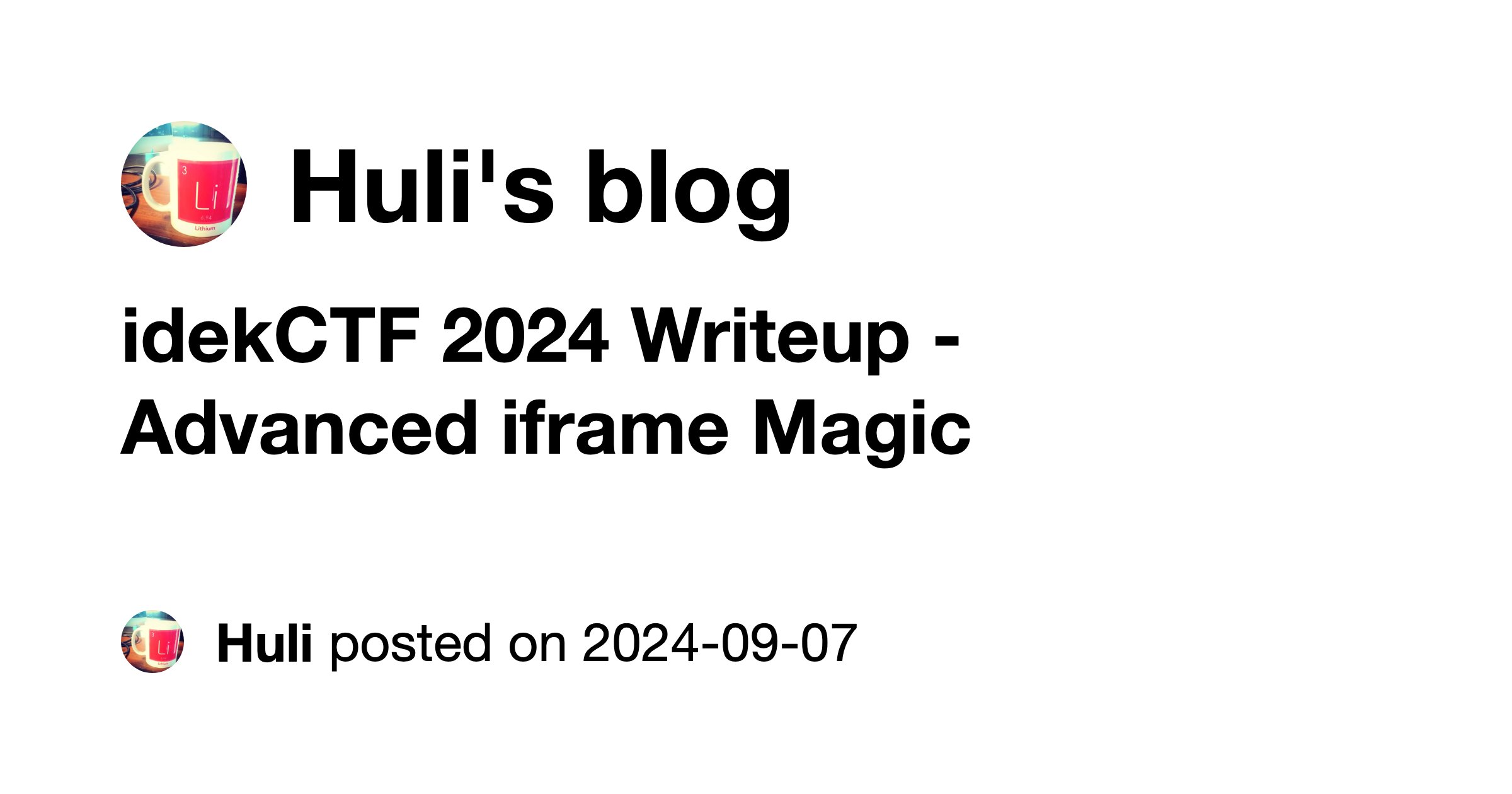 aszx87410's tweet card. In idekCTF 2024, there was an interesting problem called srcdoc-memos from @icesfont, which involved a lot of knowledge related to iframes. I did not actually participate in the competition, but after