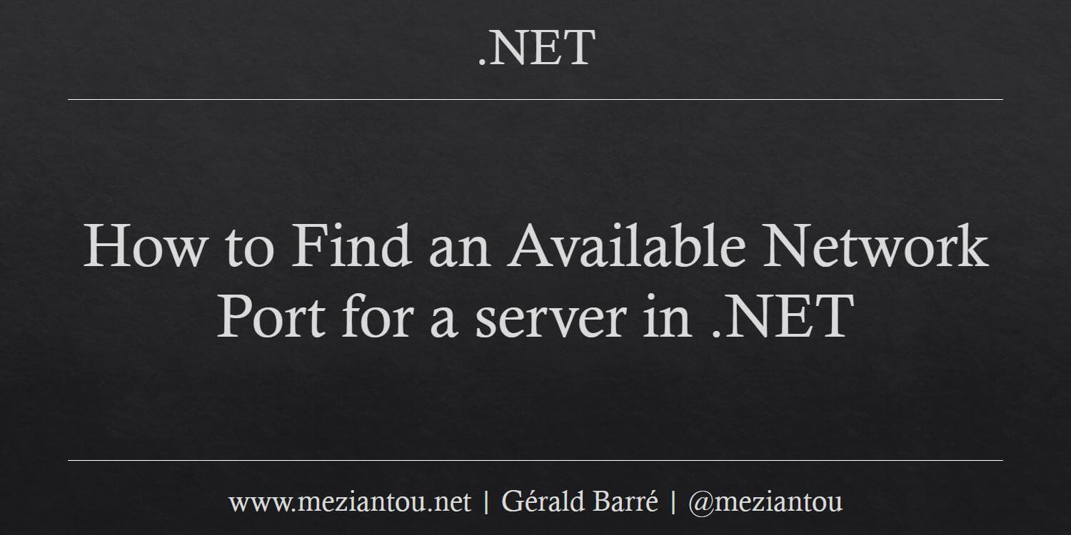 devdigest_today's tweet card. Learn how to find an available network port in .NET using the Socket class. This is useful for server applications, testing, and development tools that need to bind to ports without conflicts.