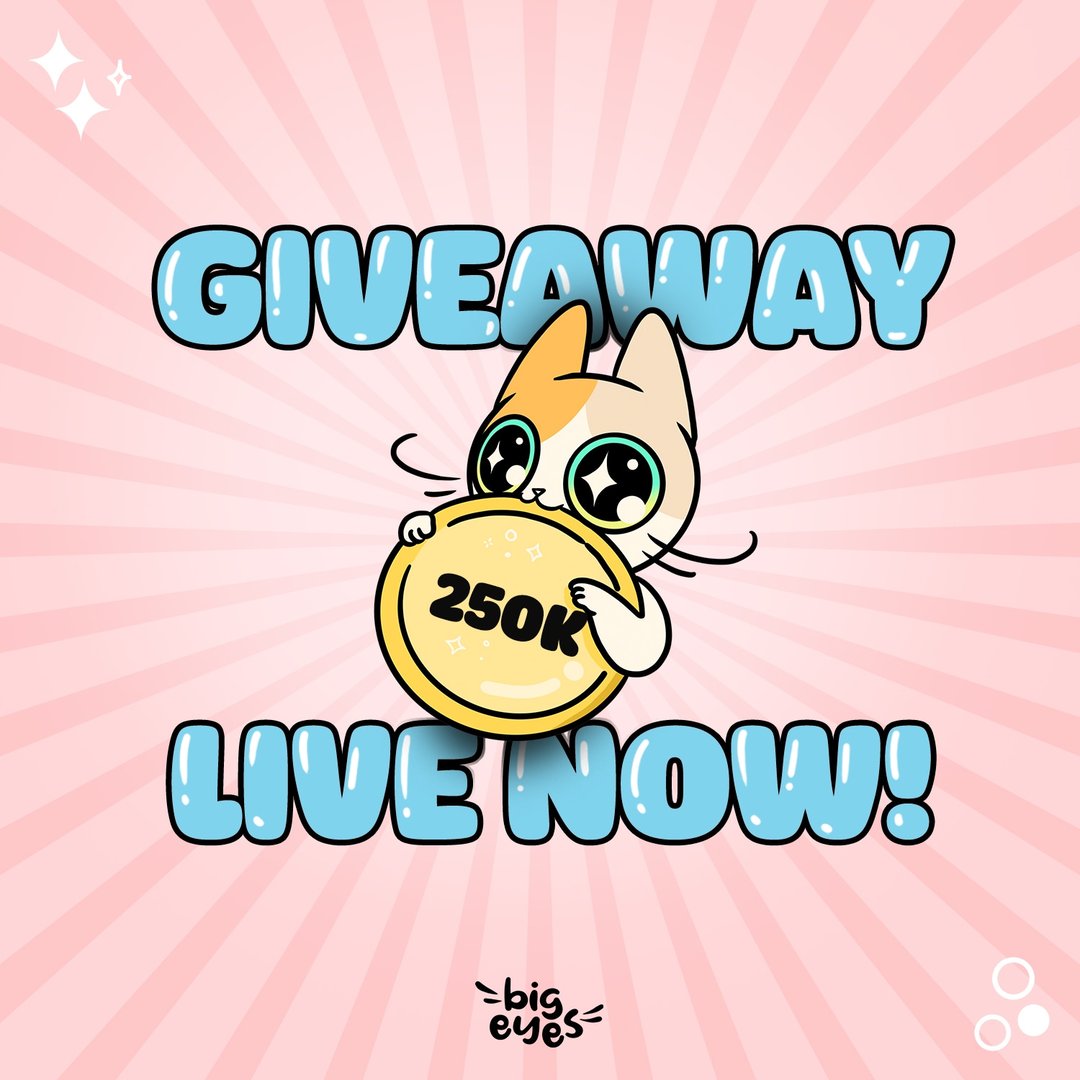 patrick_infosec's tweet card. The Big Eyes Coin $250,000 Giveaway is UP and RUNNING! 😻Make Sure to Join below & share the cute with all your followers for a HUGE chance to WIN 😻 Don't forget! To claim the prize of $250,000, you...