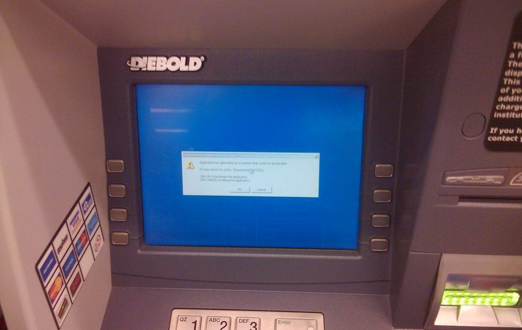 ArsTechLab's tweet card. ATM maker is investigating the use of its software in black boxes used by thieves.