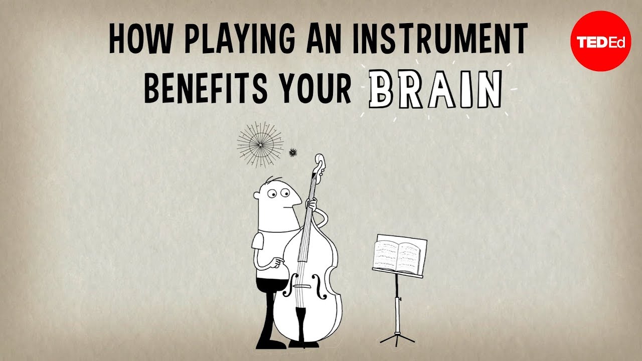 ayushcodesweb's tweet card. How playing an instrument benefits your brain - Anita Collins