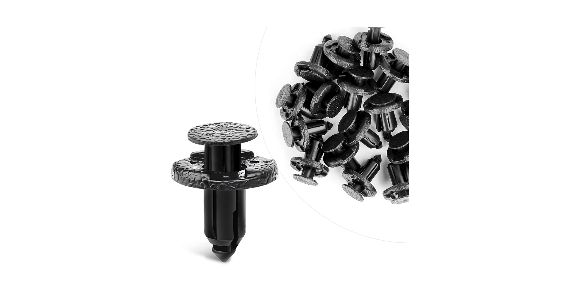 BuzzXDrift's tweet card. Specification: universal plastic clip material: black nylon head diameter: 20mm/0.78in stem length: 23.5mm/0.92in fits hole size: 8mm/0.31in application: commonly used for fitting side skirt, bumper,...