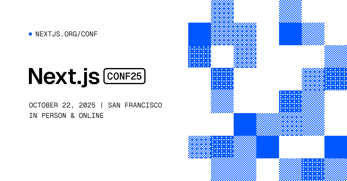 vercel's tweet card. Join us in SF or online on October 22