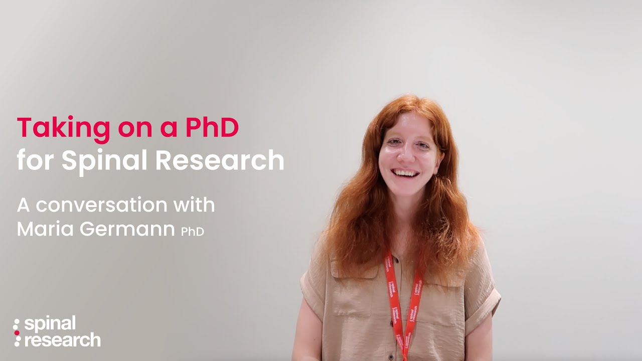 SpinalResearch's tweet card. Taking on a PhD for Spinal Research | Conversations with researchers