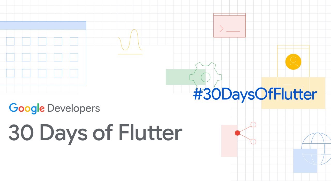 FlutterComm's tweet card. 30 Days of Flutter - Kick Off - #30DaysOfFlutter