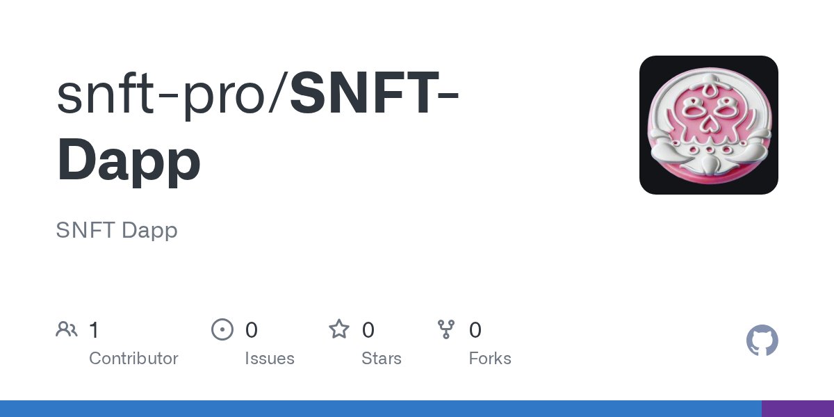 snftpro's tweet card. SNFT Dapp. Contribute to snft-pro/SNFT-Dapp development by creating an account on GitHub.