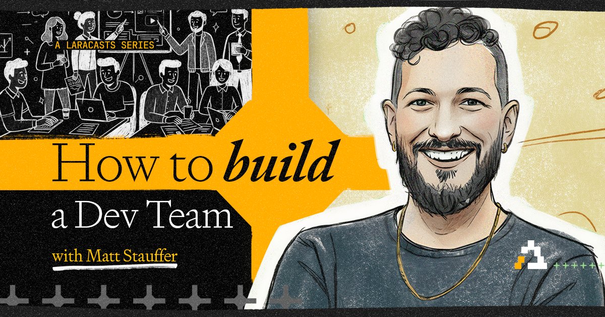 laracasts's tweet card. Learn to lead and grow a high-performing dev team with practical, battle-tested lessons from building Tighten’s acclaimed Laravel consultancy.