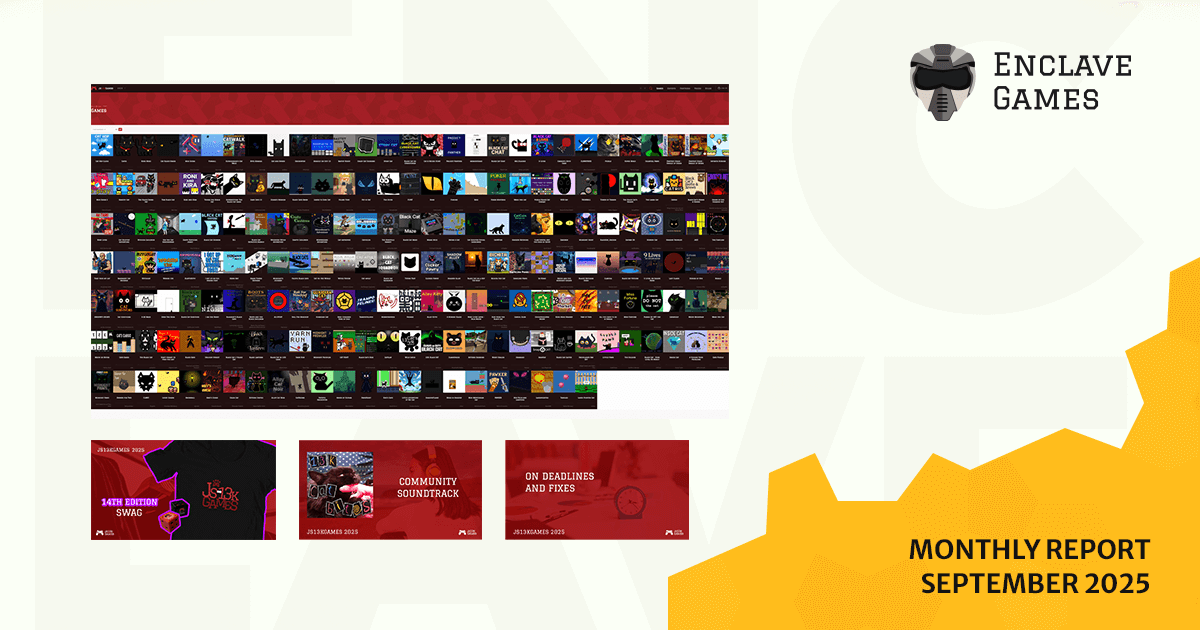 EnclaveGames's tweet card. Enclave Games Monthly Report: September 2025