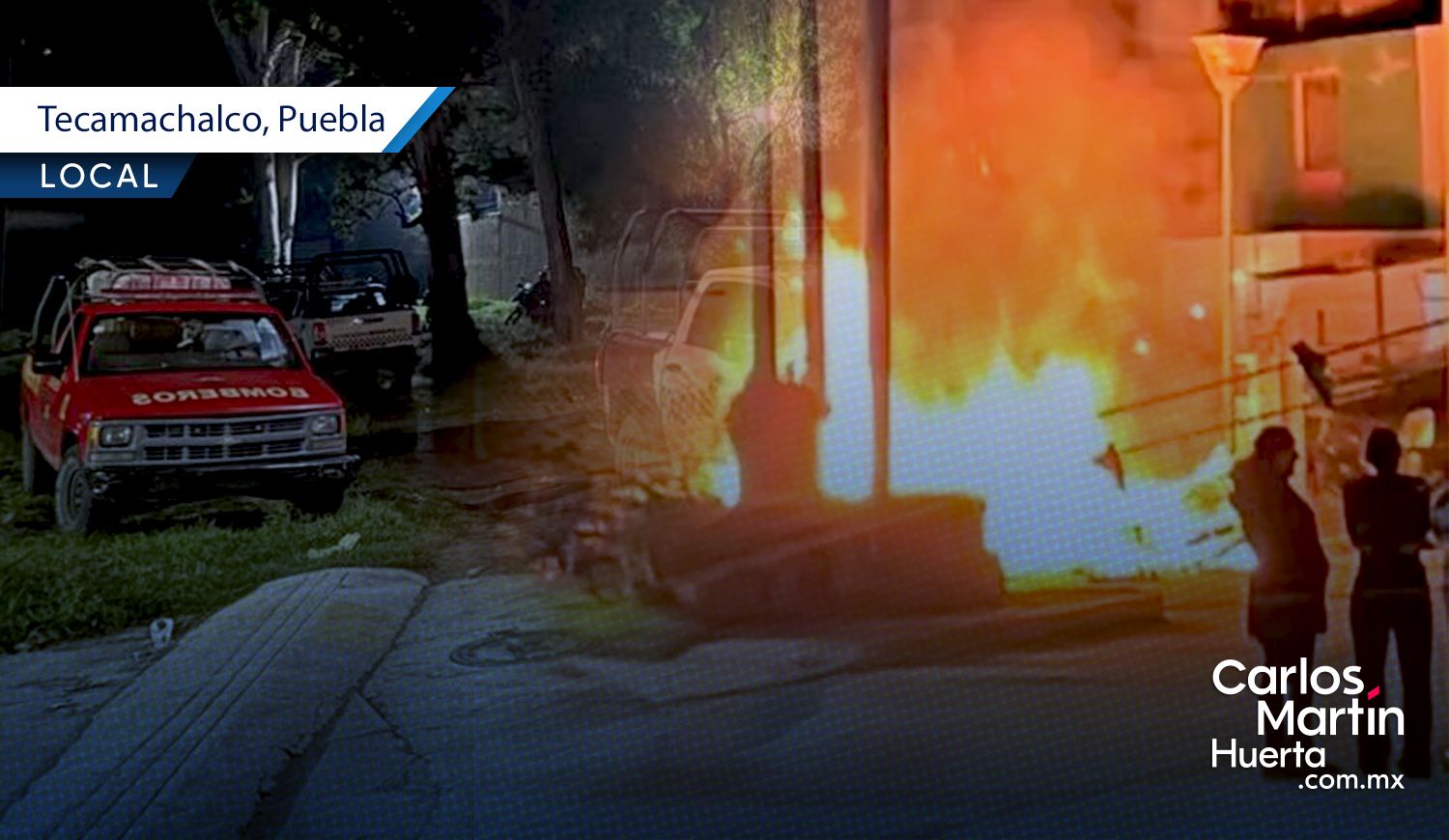 carlosmartinh's tweet card. Ayer, vecinos decidieron prenderle fuego a las pertenencias de presuntos asaltantes en el municipio de Tecamachalco. Esta situación provocó la movilización de los cuerpos de emergencia al lugar, para...