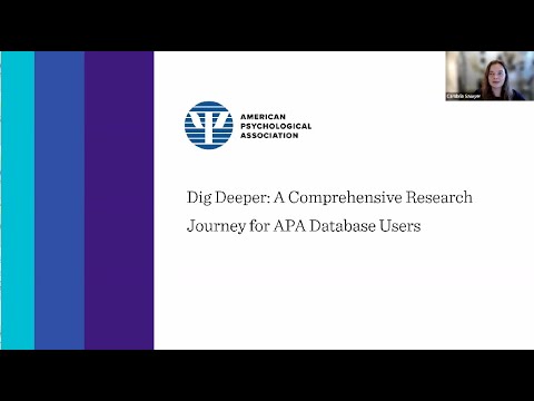APA_Databases's tweet card. Dig Deeper: A Comprehensive Research Journey for APA Database Users