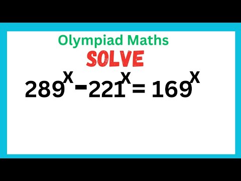 oyediran_tayo's tweet card. Olympiad Maths | A Nice Exponential Equation