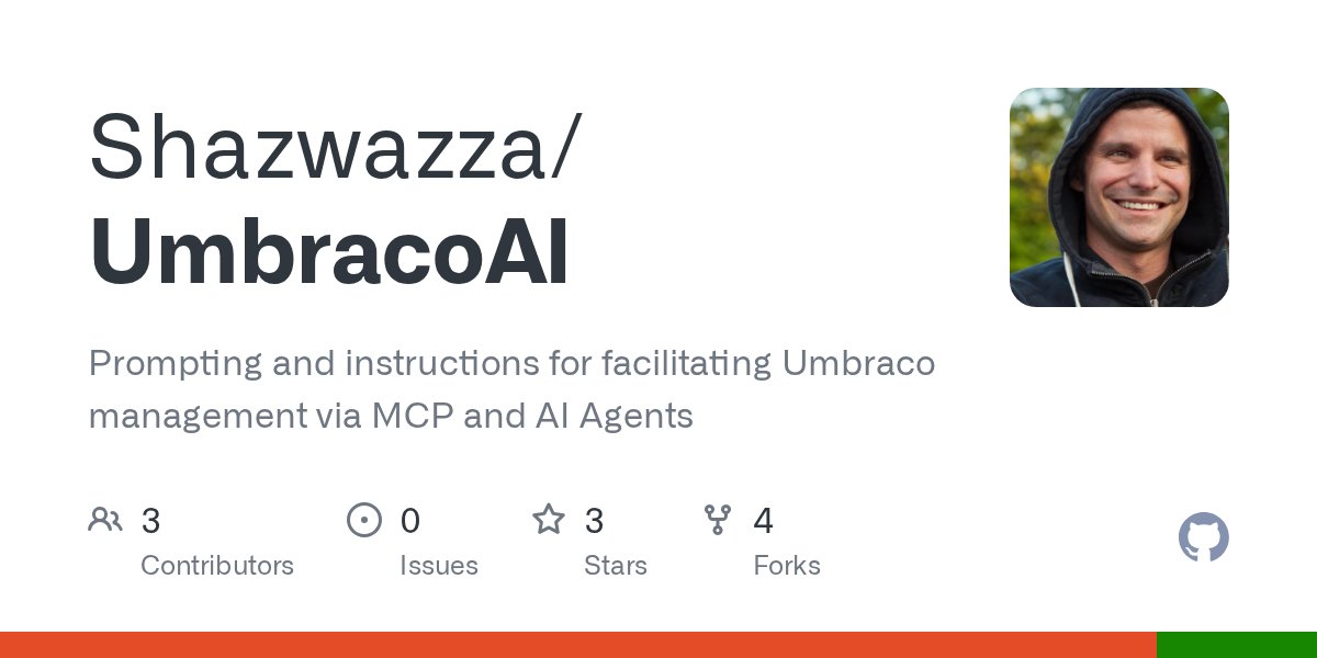 Shazwazza's tweet card. Prompting and instructions for facilitating Umbraco management via MCP and AI Agents - Shazwazza/UmbracoAI