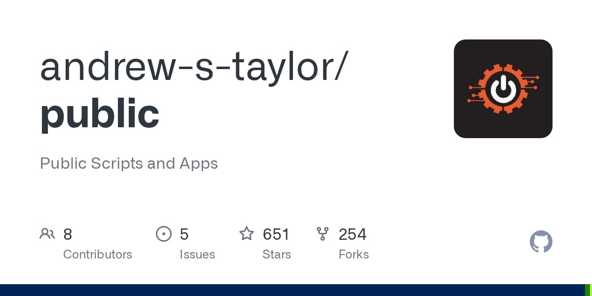 AllwaysHyPe's tweet card. Public Scripts and Apps. Contribute to andrew-s-taylor/public development by creating an account on GitHub.