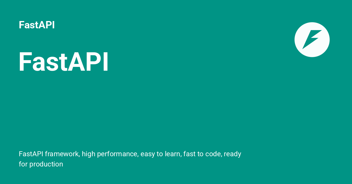 FastAPI's tweet card. FastAPI framework, high performance, easy to learn, fast to code, ready for production