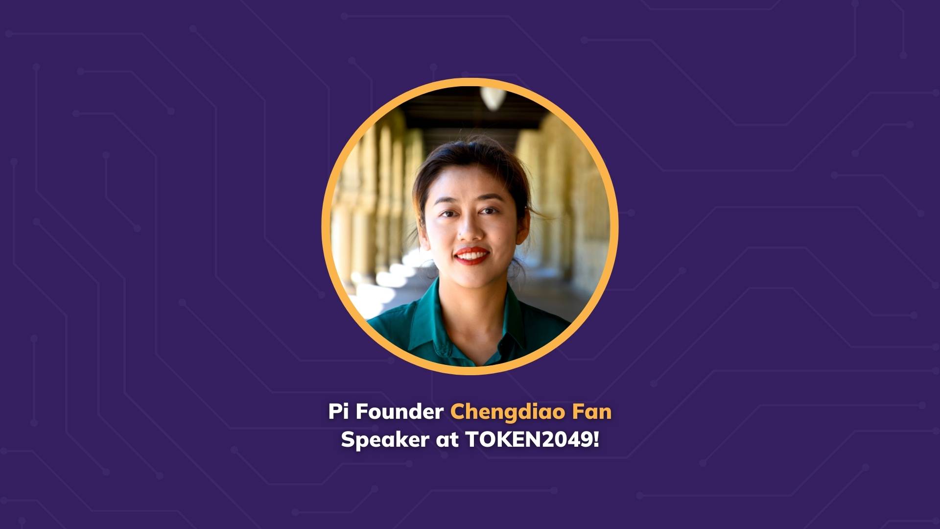 PiCoreTeam's tweet card. Pi Network Founder Chengdiao Fan Confirmed as Speaker at Upcoming TOKEN2049 Conference