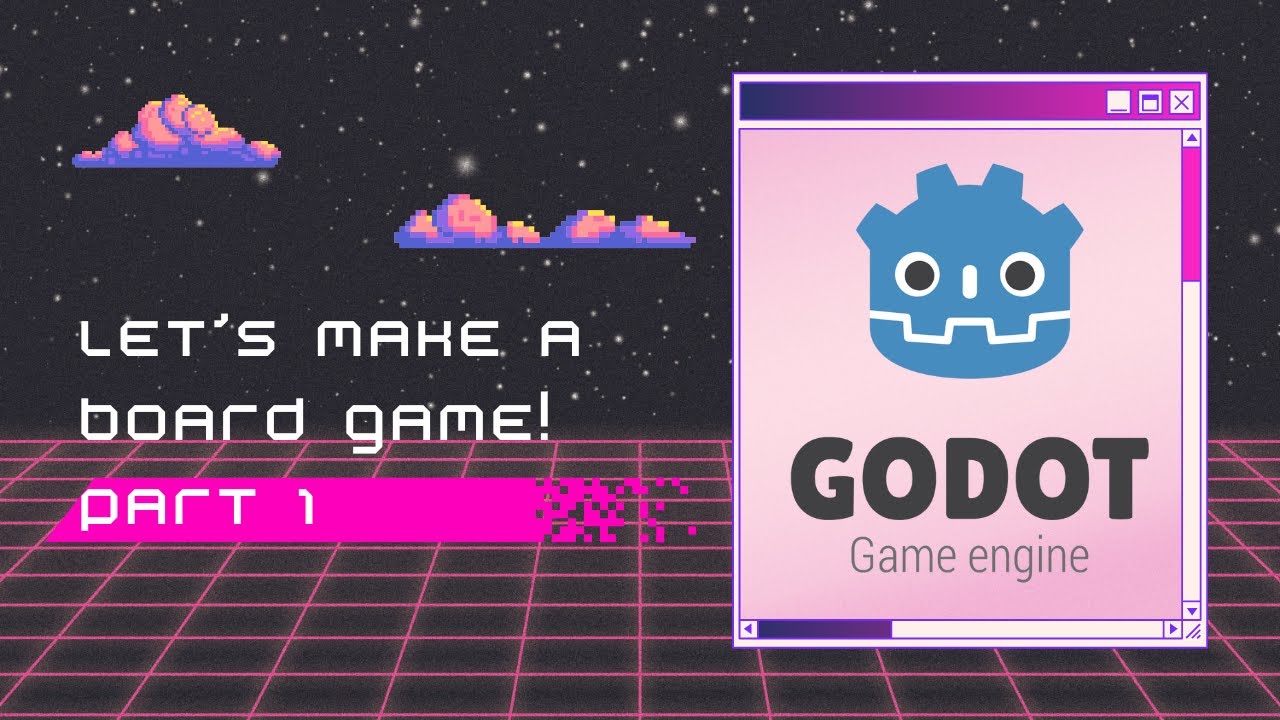 LouMakesGames's tweet card. Godot Board Game Tutorial Part 1