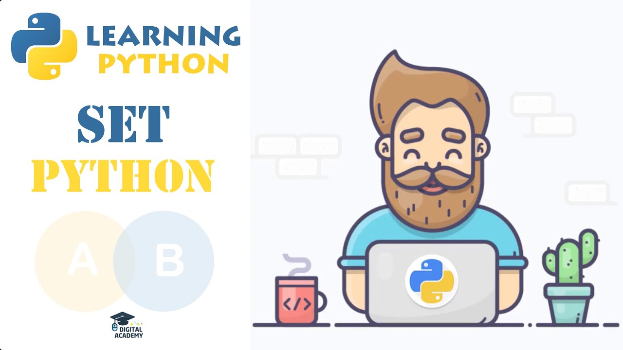 DigitalAcademyy's tweet card. Sets in Python (Overview) - Data Types in Python - Python Tutorial...