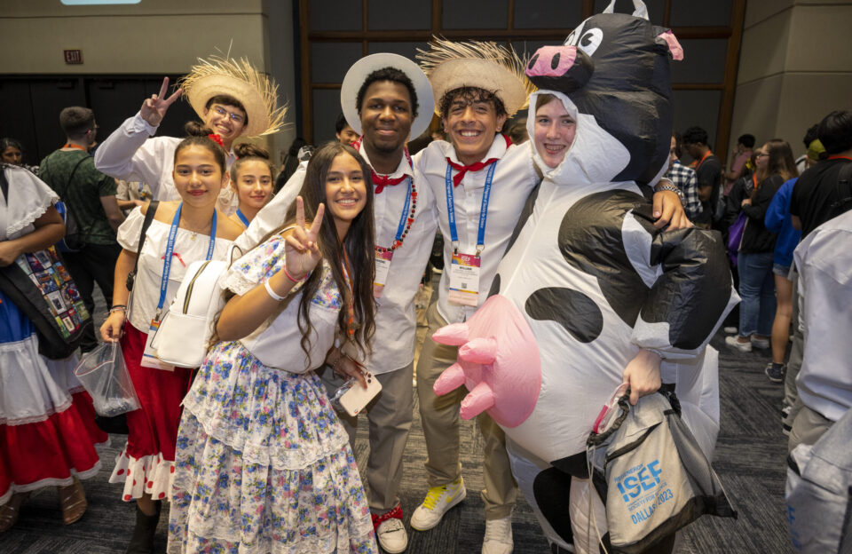 Society4Science's tweet card. 2023 Regeneron ISEF finalists from 64 countries came together at the pin exchange to kick off competition week and trade pins representing their homes. Congratulations to all 2023 Regeneron ISEF...