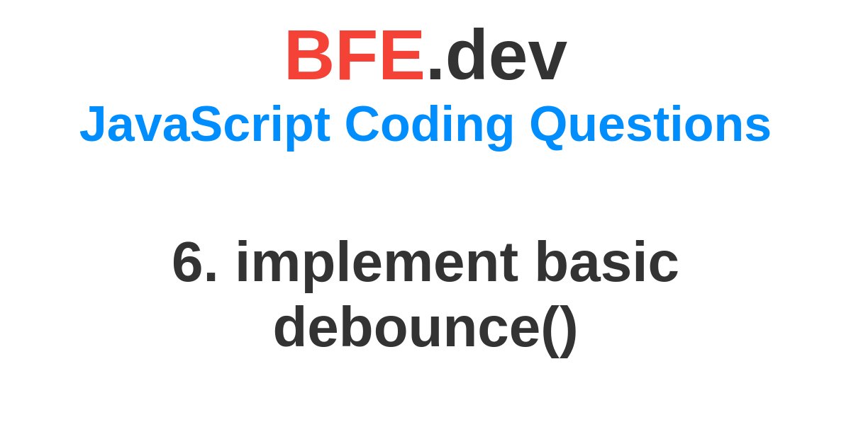 saurav_prasadd's tweet card. Debounce is a common technique used in Web Application, in most cases using lodash solution would be a good choice. could you implement your own versi…