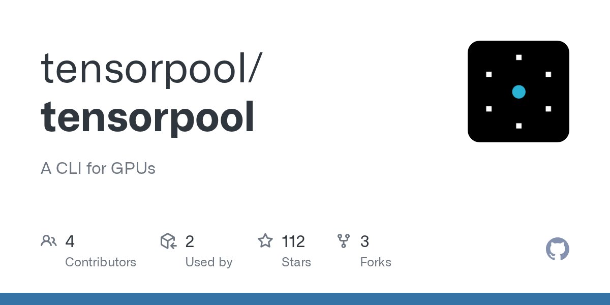 TensorPool's tweet card. A CLI for GPUs. Contribute to tensorpool/tensorpool development by creating an account on GitHub.