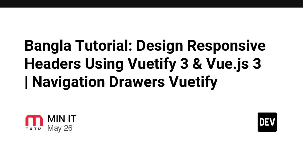 prod42net's tweet card. Watch on YouTube Welcome to our Bangla tutorial on designing responsive headers using Vuetify 3...