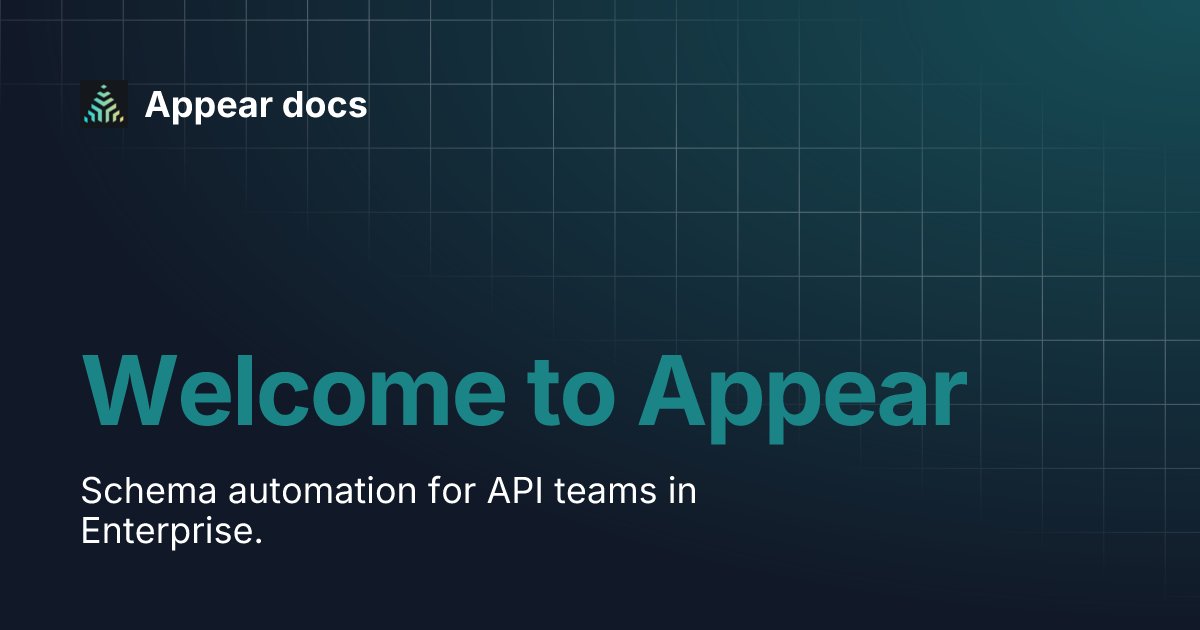 AppearAPI's tweet card. Schema automation for API teams in Enterprise.
