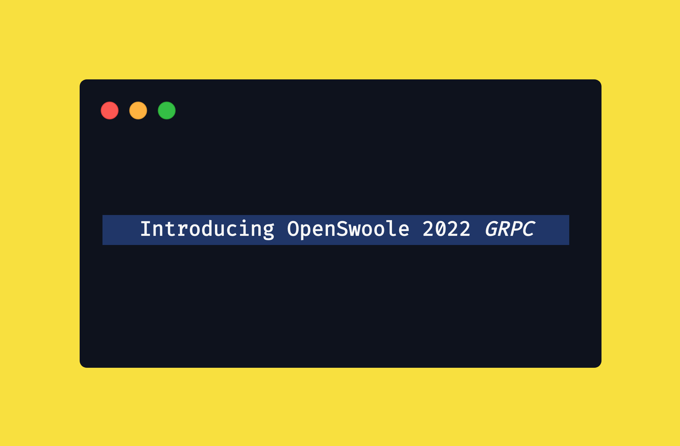 openswoole's tweet card. Introducing OpenSwoole 2022 GRPC