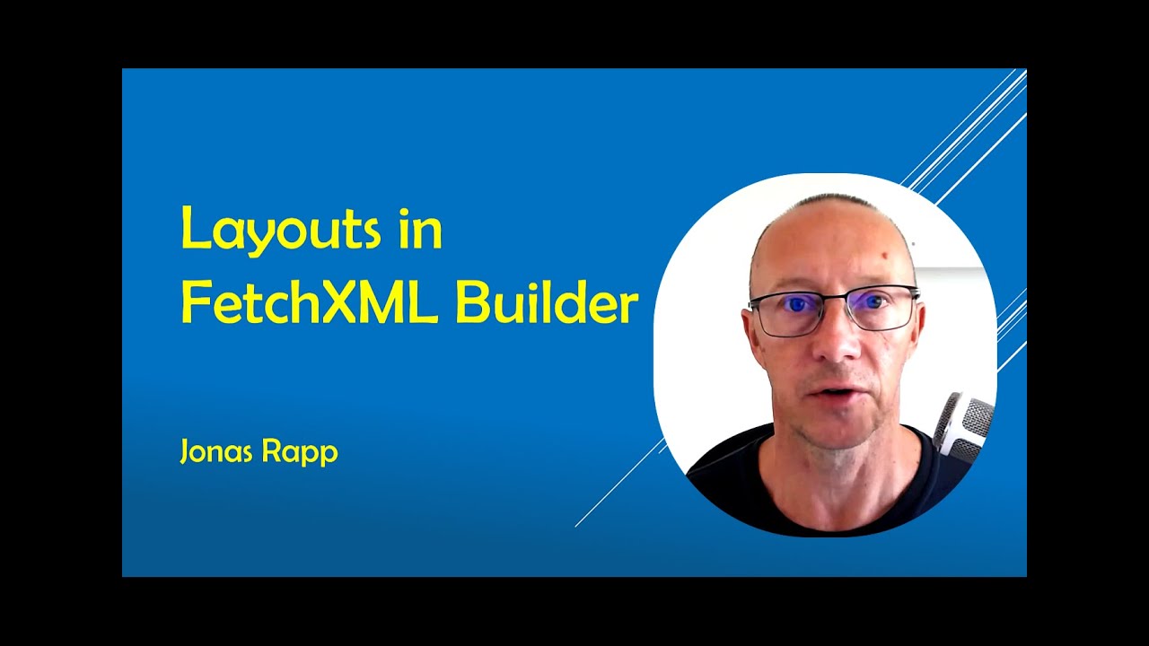 rappen's tweet card. Layouts feature in FetchXML Builder