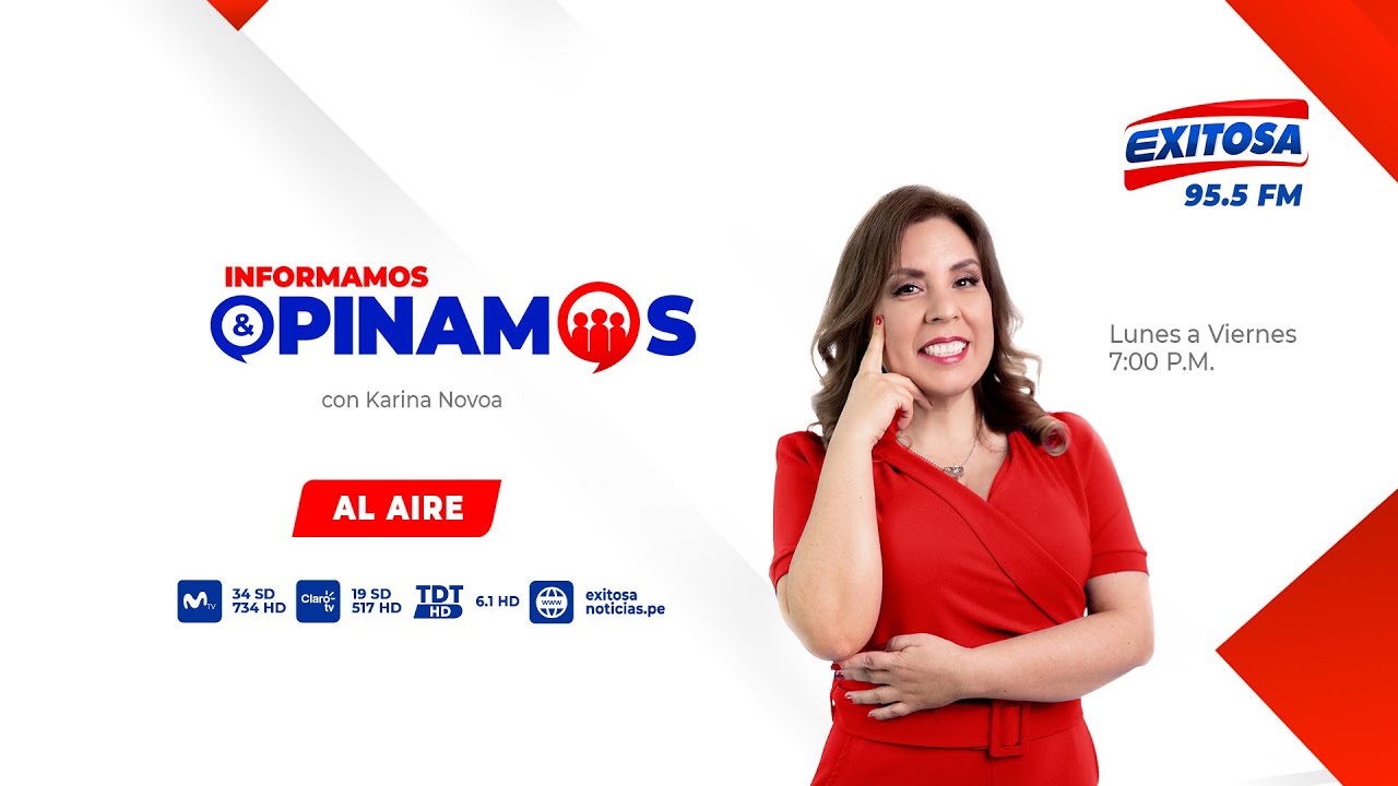 exitosape's tweet card. INFORMAMOS Y OPINAMOS 🗯 con KARINA NOVOA - 13/10/25