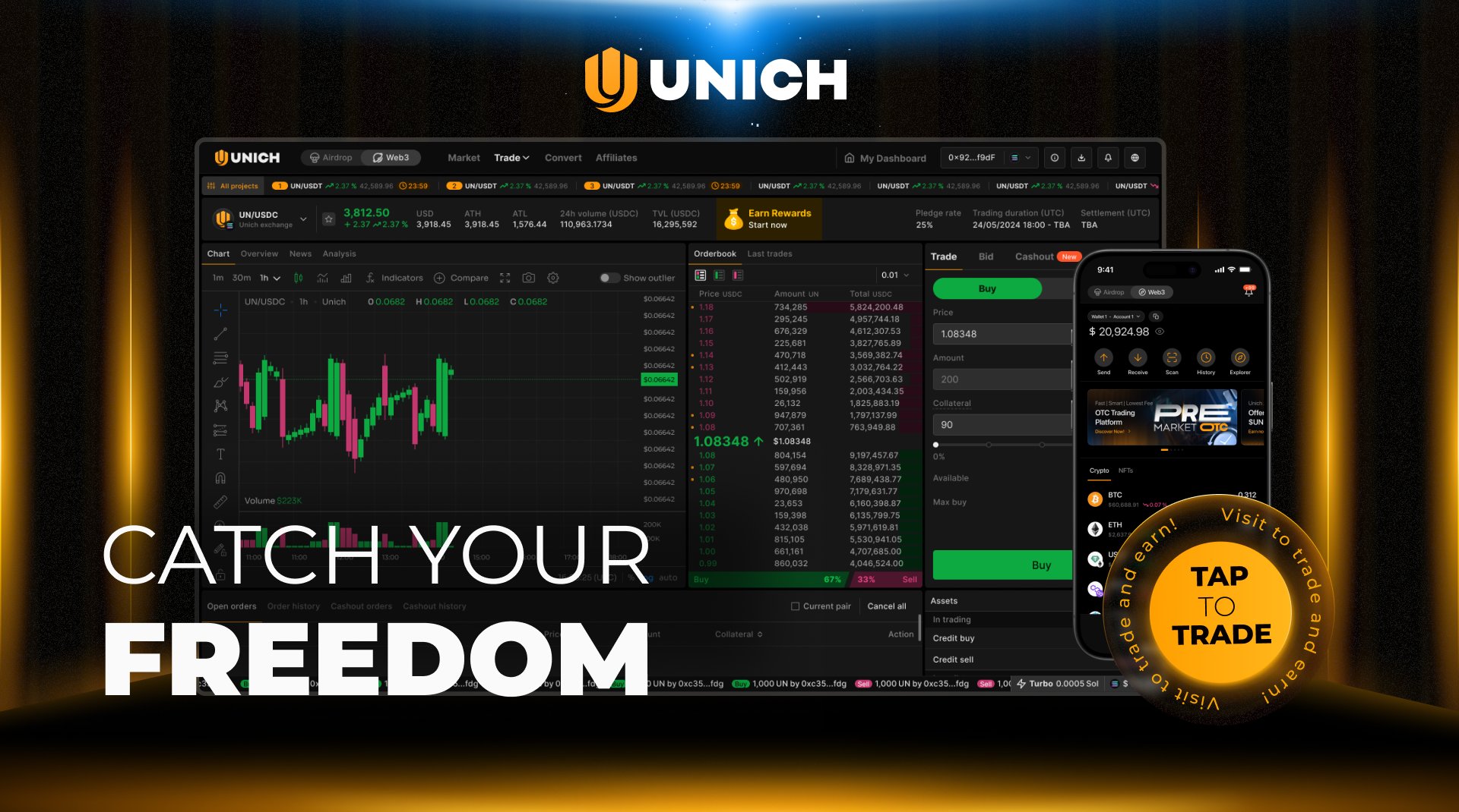 unich_com's tweet card. Unich is a one-stop OTC trading platform that provides P2P trading for OTC markets, including: Pre-Market OTC, Points-Market OTC, Options OTC-Market. With the fastest speed, smartest features, and...