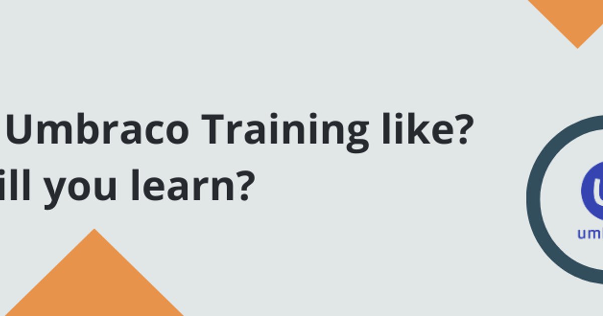 proworks's tweet card. When I first signed up for Umbraco training, I wasn’t sure what to expect. Would it just be a run-through of documentation? A series of demos I’d forget a week later?