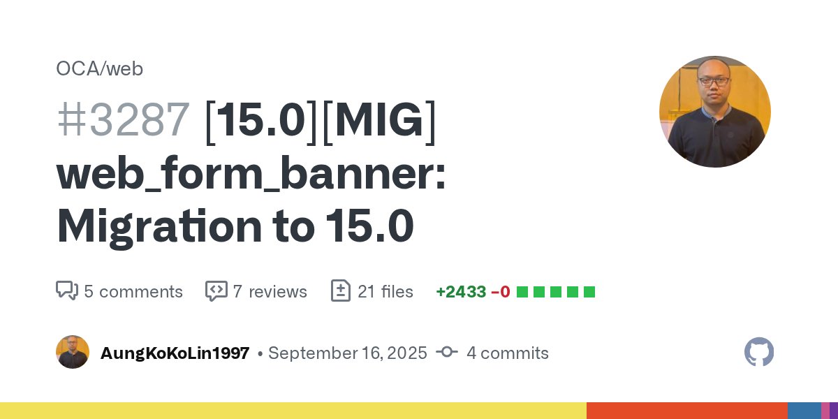 AungKoK80495677's tweet card. Based on #3286 The module adds configurable banners for backend form views. Define rules per model (and optionally per view) to show context-aware alerts with a chosen severity (info/warning/danger...