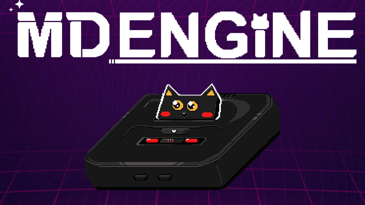 twoblackcatsx's tweet card. MD Engine is a visual engine to create games compatible with the Sega Mega Drive / Genesis consoles.