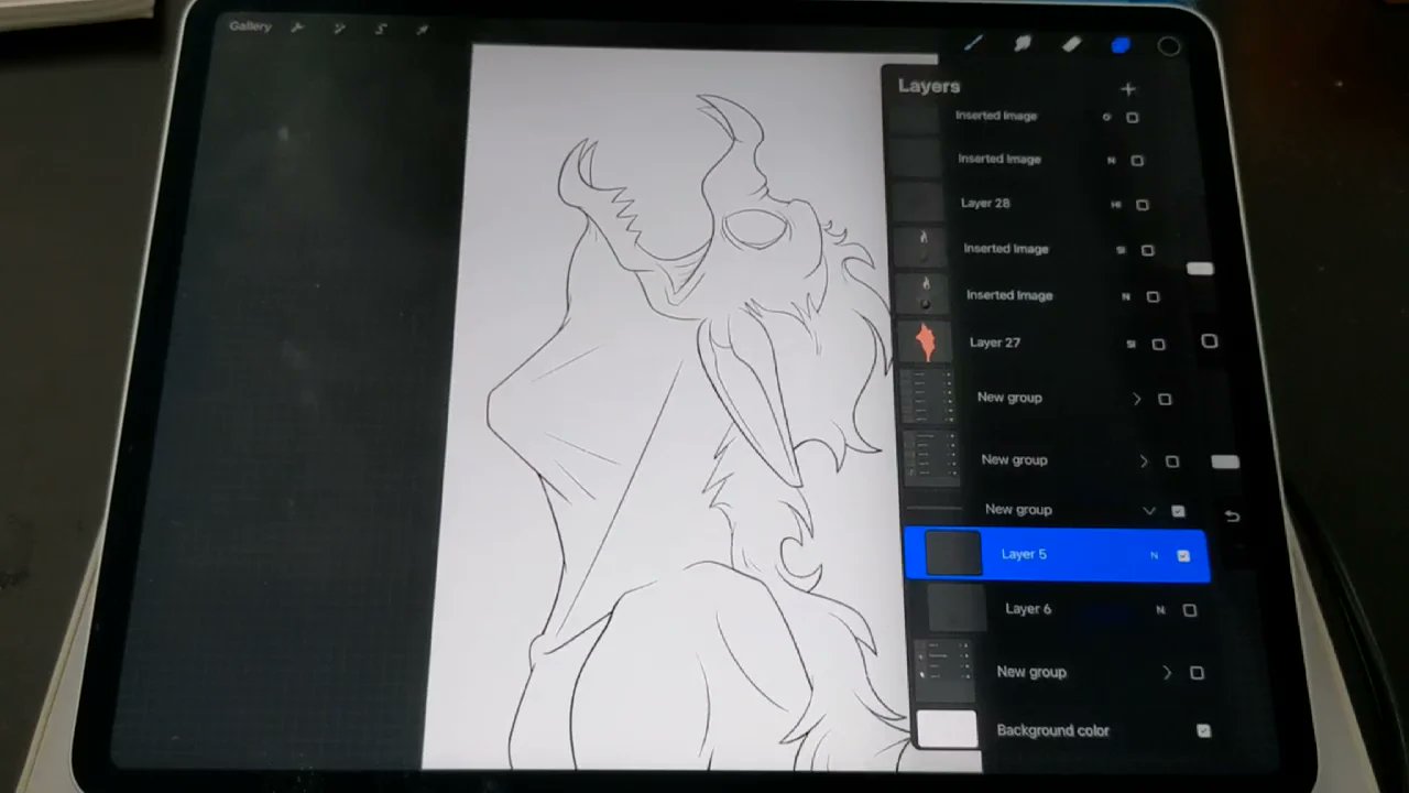 GnawsomeO's tweet card. Digital Line-Art Tip