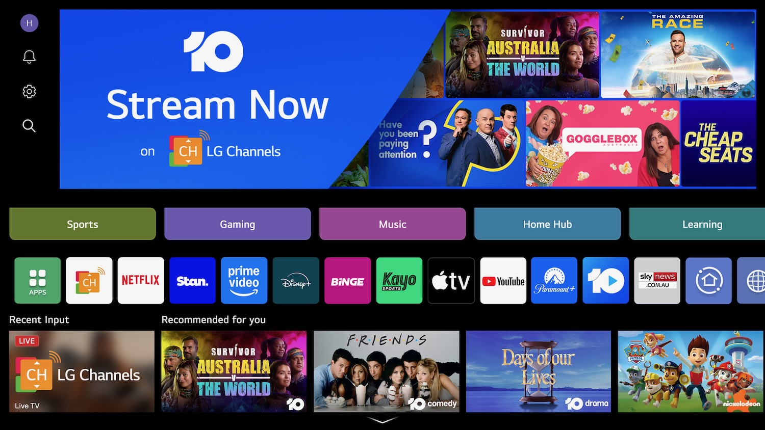 StephenFenech's tweet card. Paramount Australia – which includes Network 10 and Paramount+ – has partnered with LG Electronics to launch Australia’s first IPTV linear feed into LG Channels. Due to kick off in late October, the...