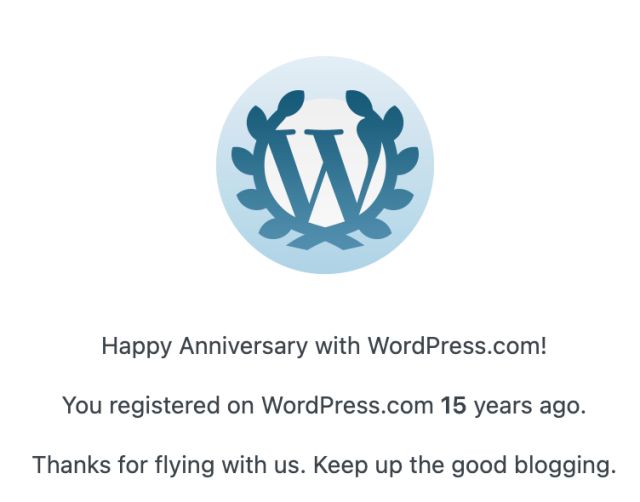 BlogTechGuy's tweet card. 16 years using WordPress, 15 years using WordPress.com, seven years at Automattic (who own WordPress.com). Thanks to everyone who has helped me along the way!