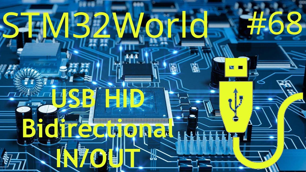 stm32world's tweet card. STM32 Tutorial #68 - USB Custom HID Bi-directional