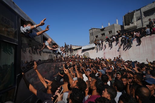 ABC6's tweet card. President Donald Trump is hailing the ceasefire deal he brokered between Israel and Hamas as the end of the war in Gaza and start of rebuilding the devastated territory. Trump said as he stood with...