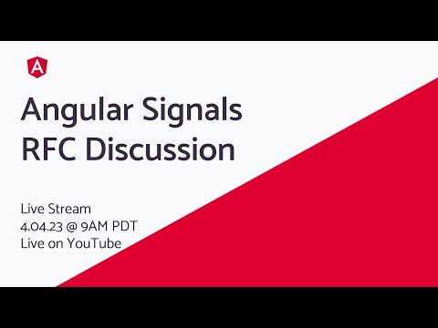 angular's tweet card. Angular Signals RFC Discussion with the Angular Team