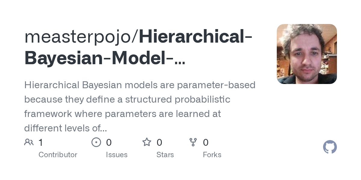 codebro1847's tweet card. Hierarchical Bayesian models are parameter-based because they define a structured probabilistic framework where parameters are learned at different levels of abstraction. - measterpojo/Hierarchical...