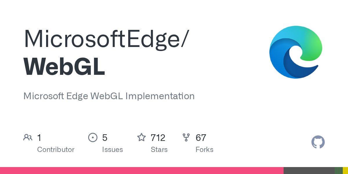 MSEdgeDev's tweet card. Microsoft Edge WebGL Implementation. Contribute to MicrosoftEdge/WebGL development by creating an account on GitHub.