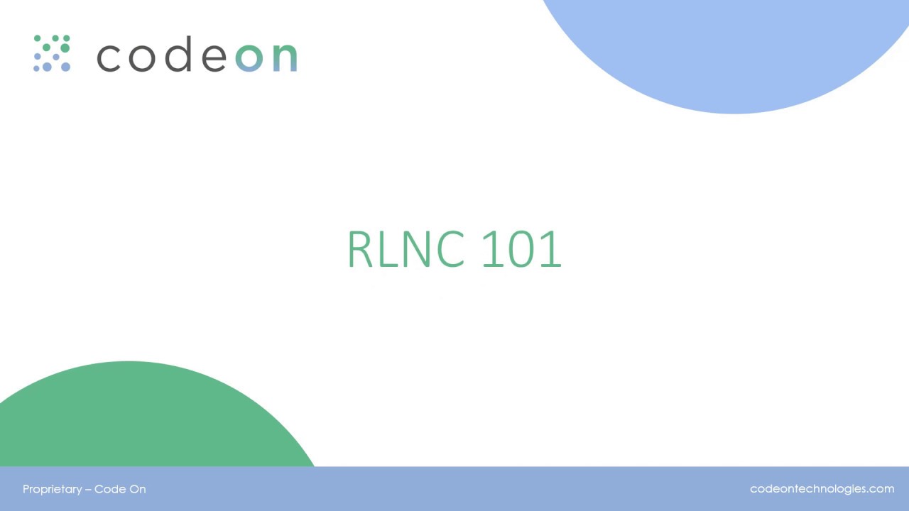 CodeOnTech's tweet card. RNLC 101 - Random Linear Network Coding