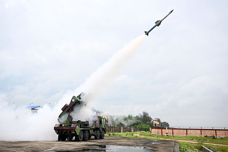 SPsLandForces's tweet card. Defence Research and Development Organisation (DRDO) successfully conducted the maiden flight-tests of Integrated Air Defence Weapon System (IADWS) off the coast of Odisha at around 1230 hrs on...