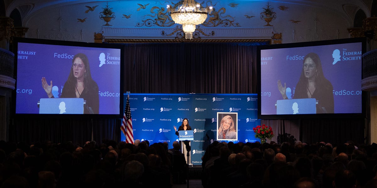 Seppie123456's tweet card. My speech at the Federalist Society’s Barbara K. Olson Memorial lecture.