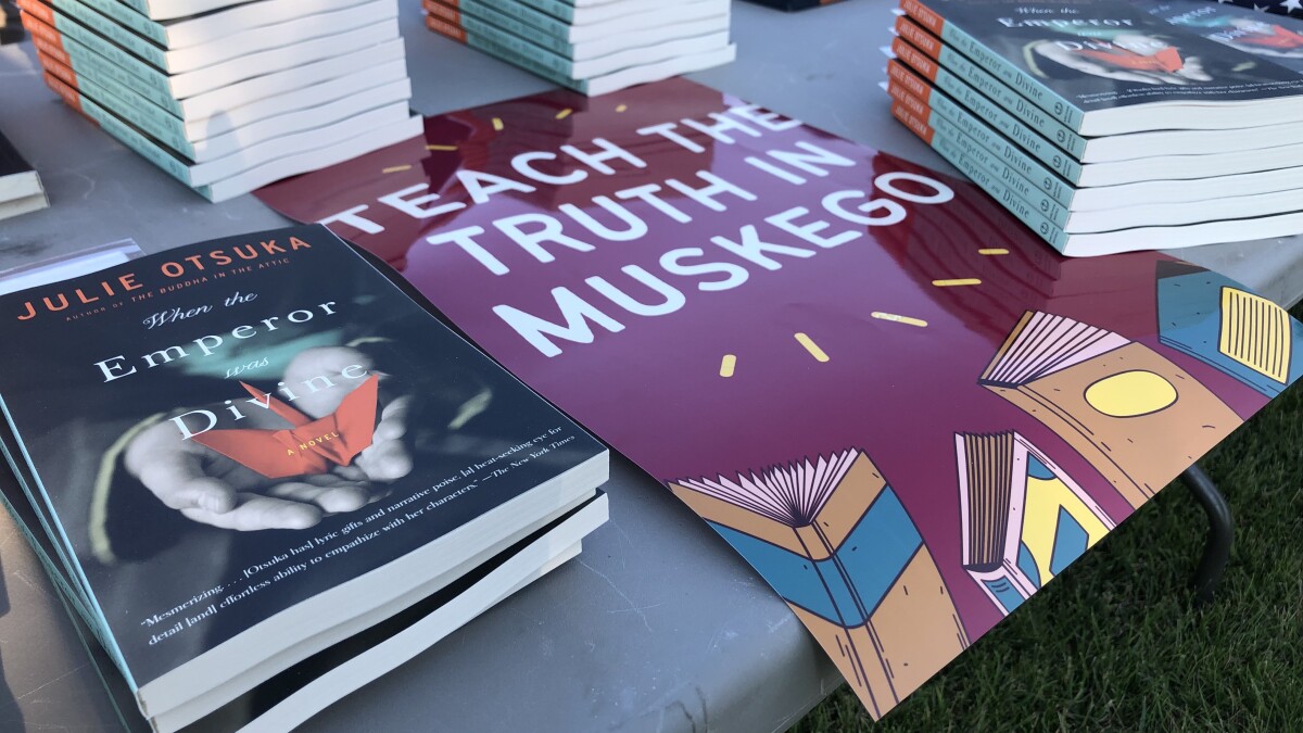 emilyrfiles's tweet card. In June, a Muskego-Norway School Board committee refused to include a novel about Japanese American wartime incarceration in an accelerated English class.