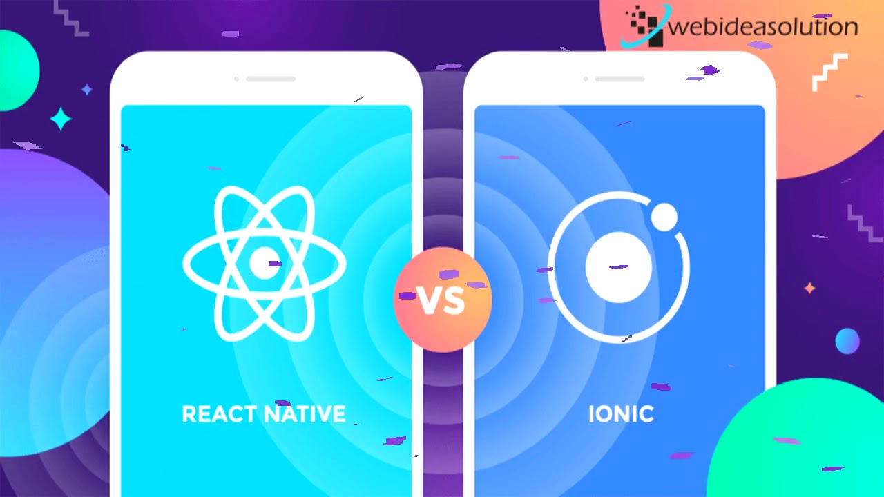 webideasolution's tweet card. Ionic Vs React Native: Which is better?