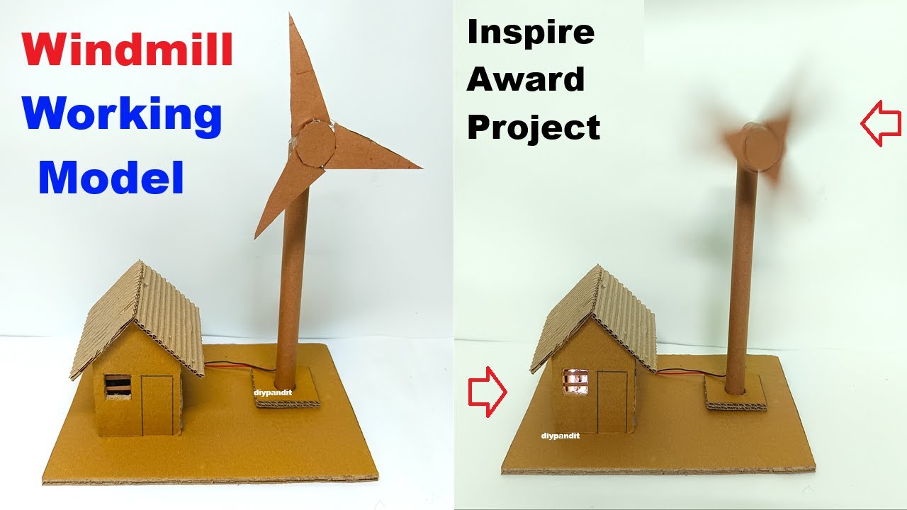 howtofunda's tweet card. wind turbine working model for science project exhibition - diy -...