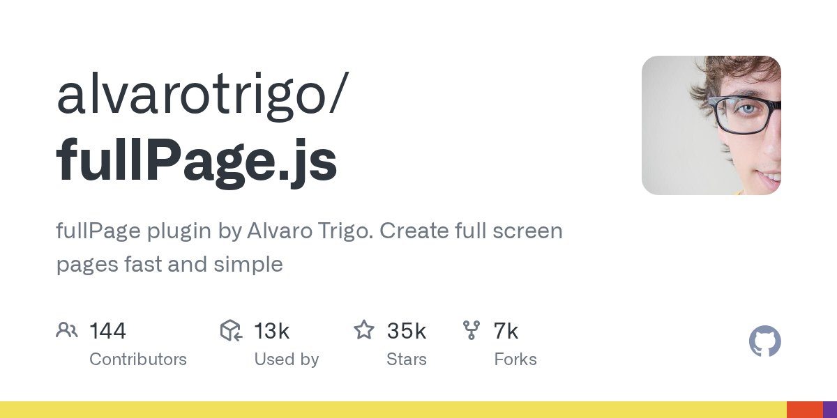 JavaScript30000's tweet card. fullPage plugin by Alvaro Trigo. Create full screen pages fast and simple - alvarotrigo/fullPage.js